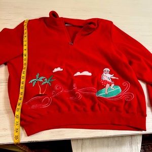 Alfred Dunner fleece Santa Sweatshirt size XL RARE